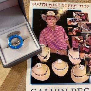 Sterling Silver Blue Ring